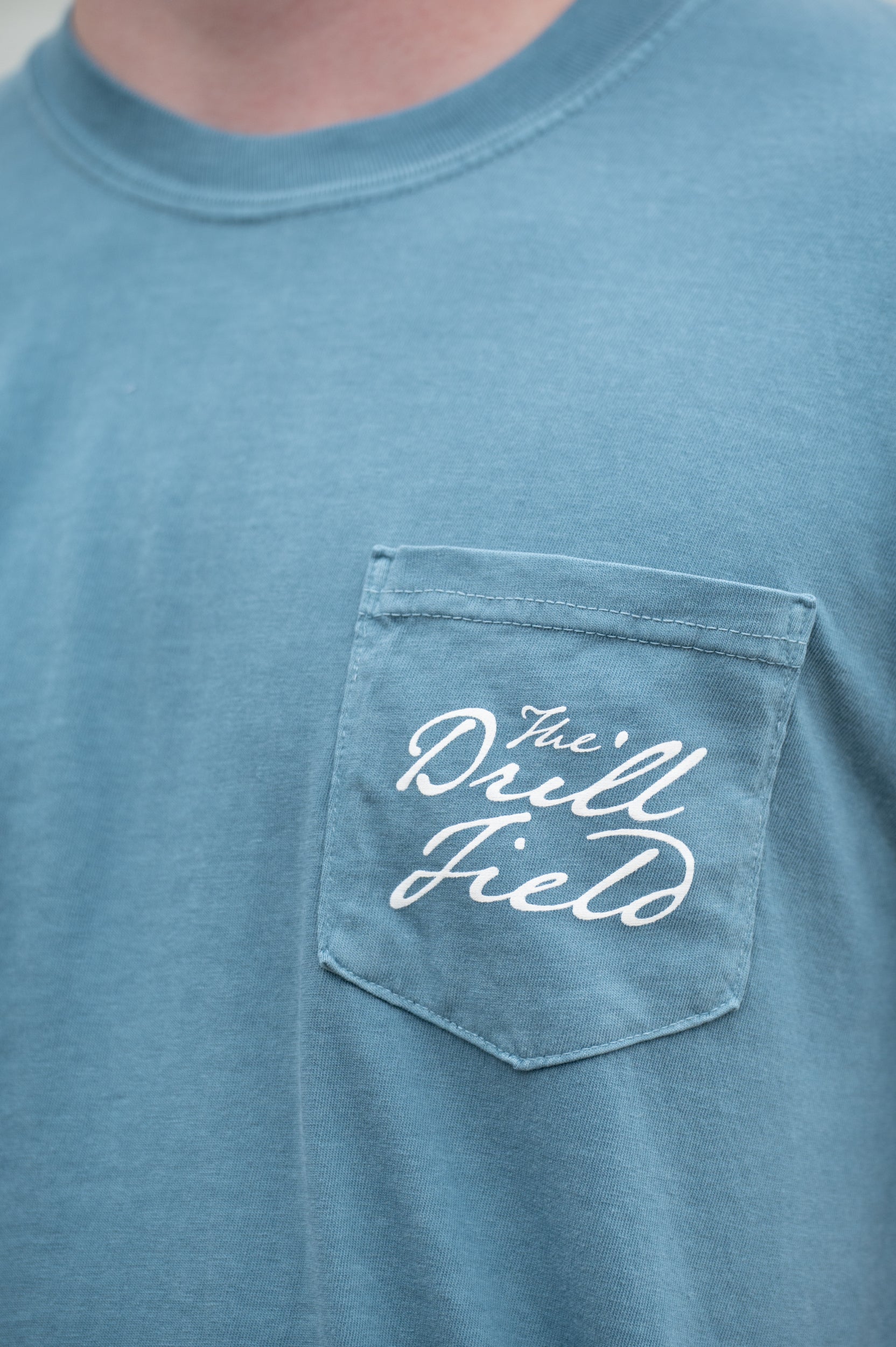 The Drill Field Tee - Comfort Color (washed denim)