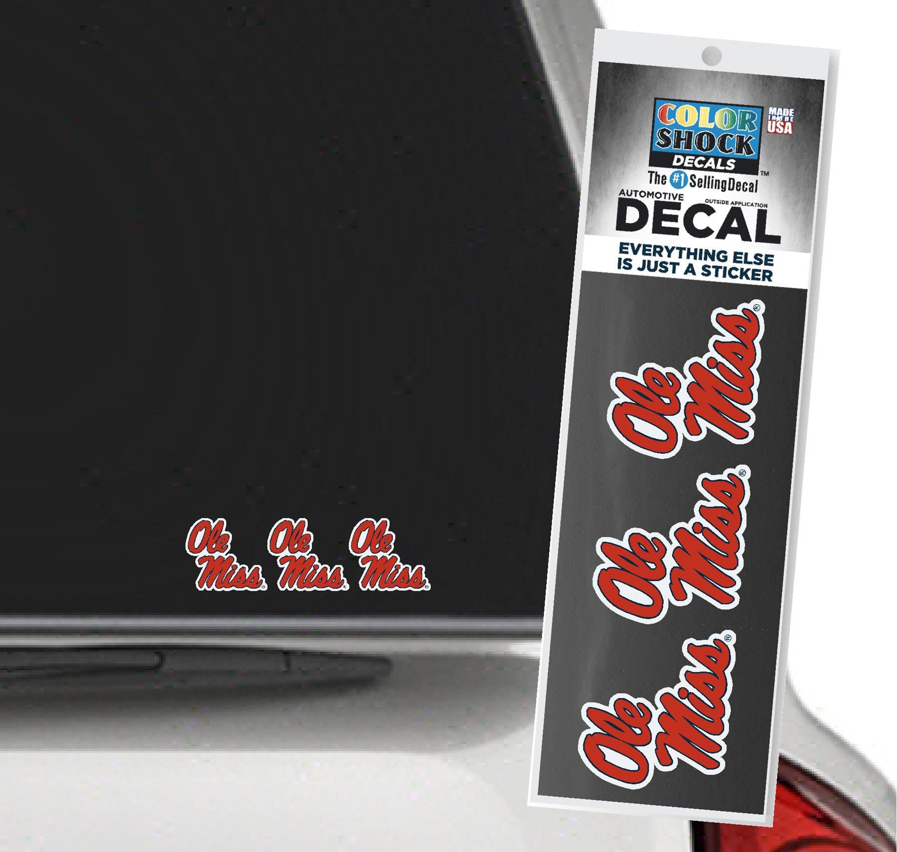 Ole Miss Pack of 3 Mini Decals