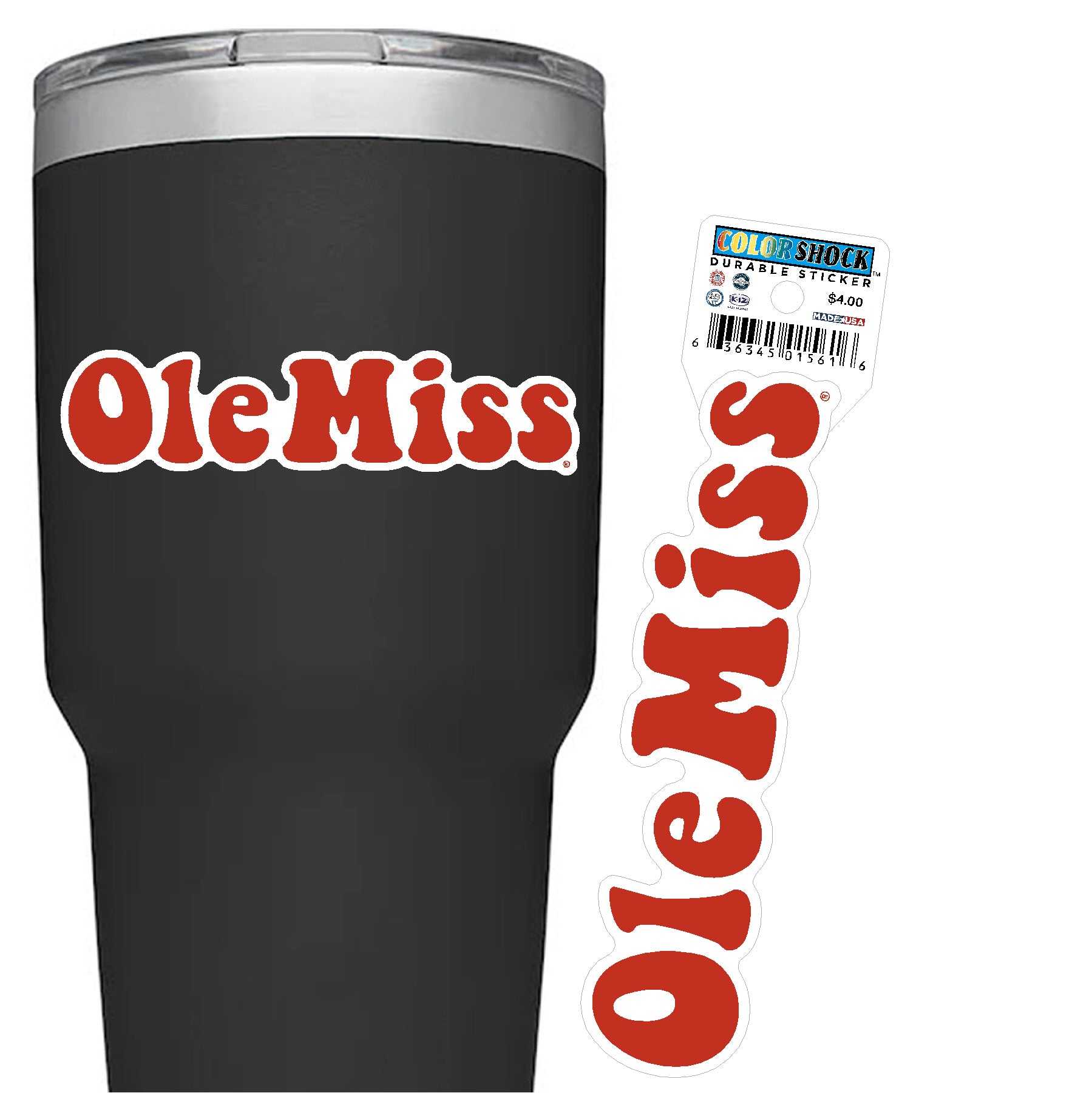 Color Shock Ole Miss Sticker