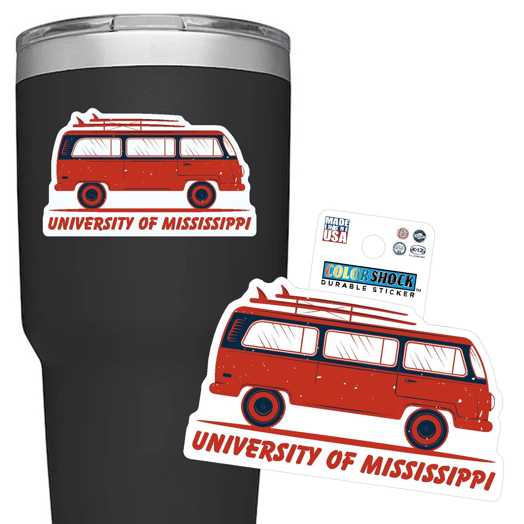 Color Shock Ole Miss Travel Van Sticker
