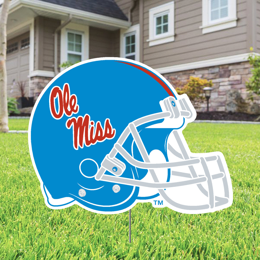 Ole Miss Helmet Yard Sign- Powder Blue