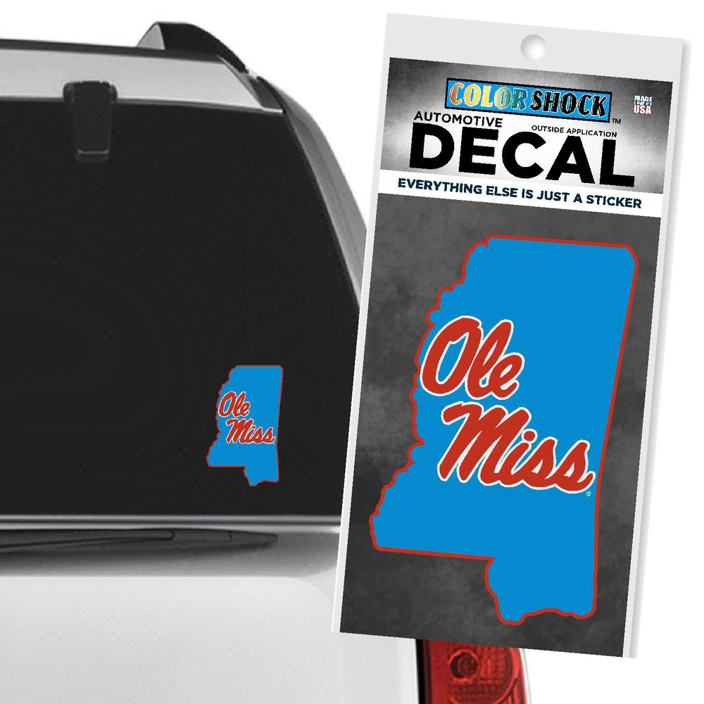Ole Miss State of MS Powder Blue Decal