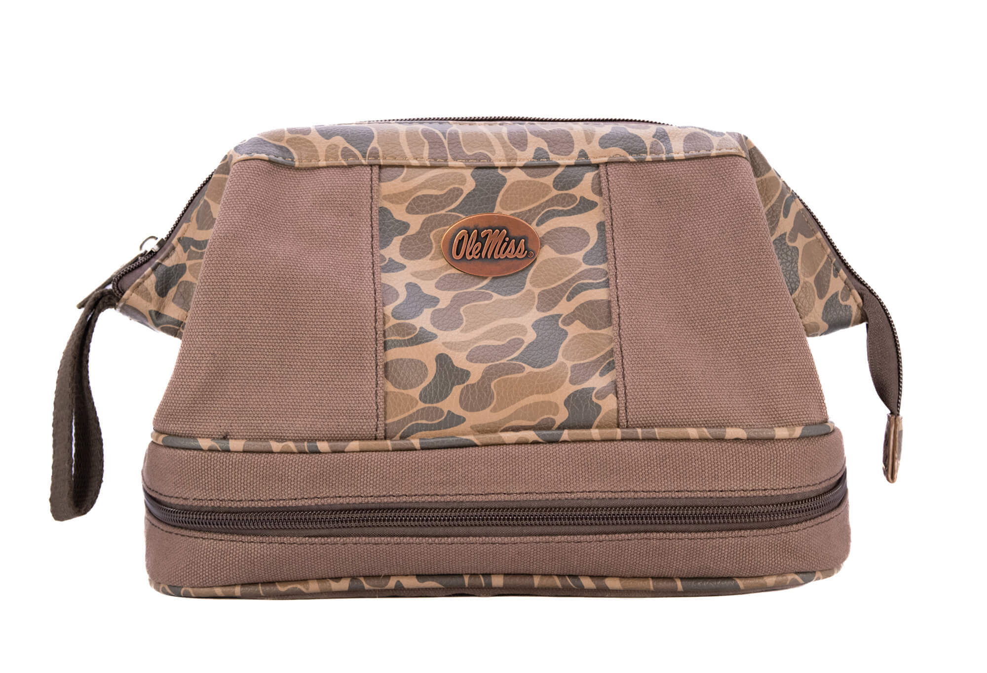 Zep-Pro Old School Brown Camo Canvas Toiletry Bag - Ole Miss