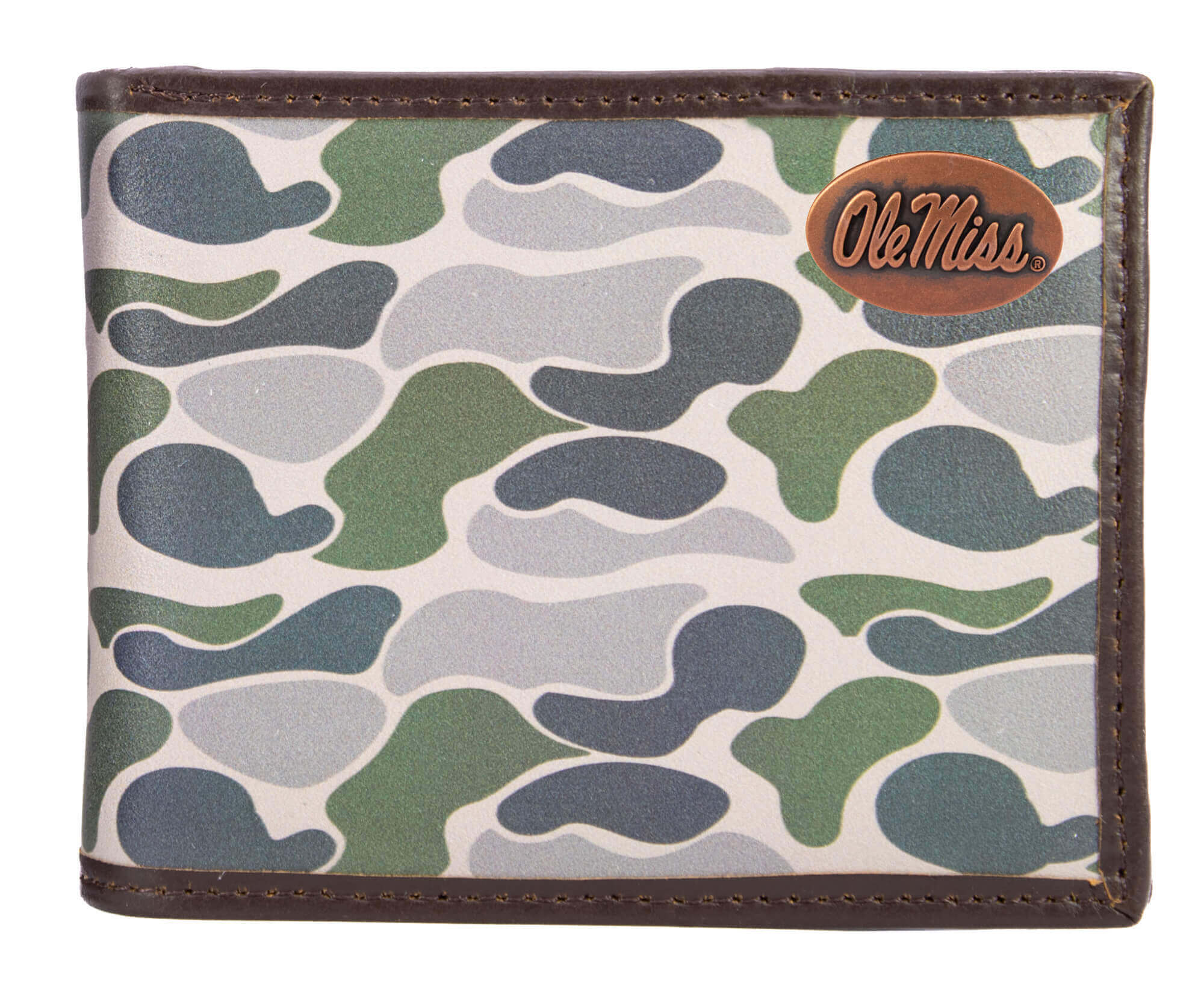 Zep Pro Green Camo Passcase Wallet-Ole Miss
