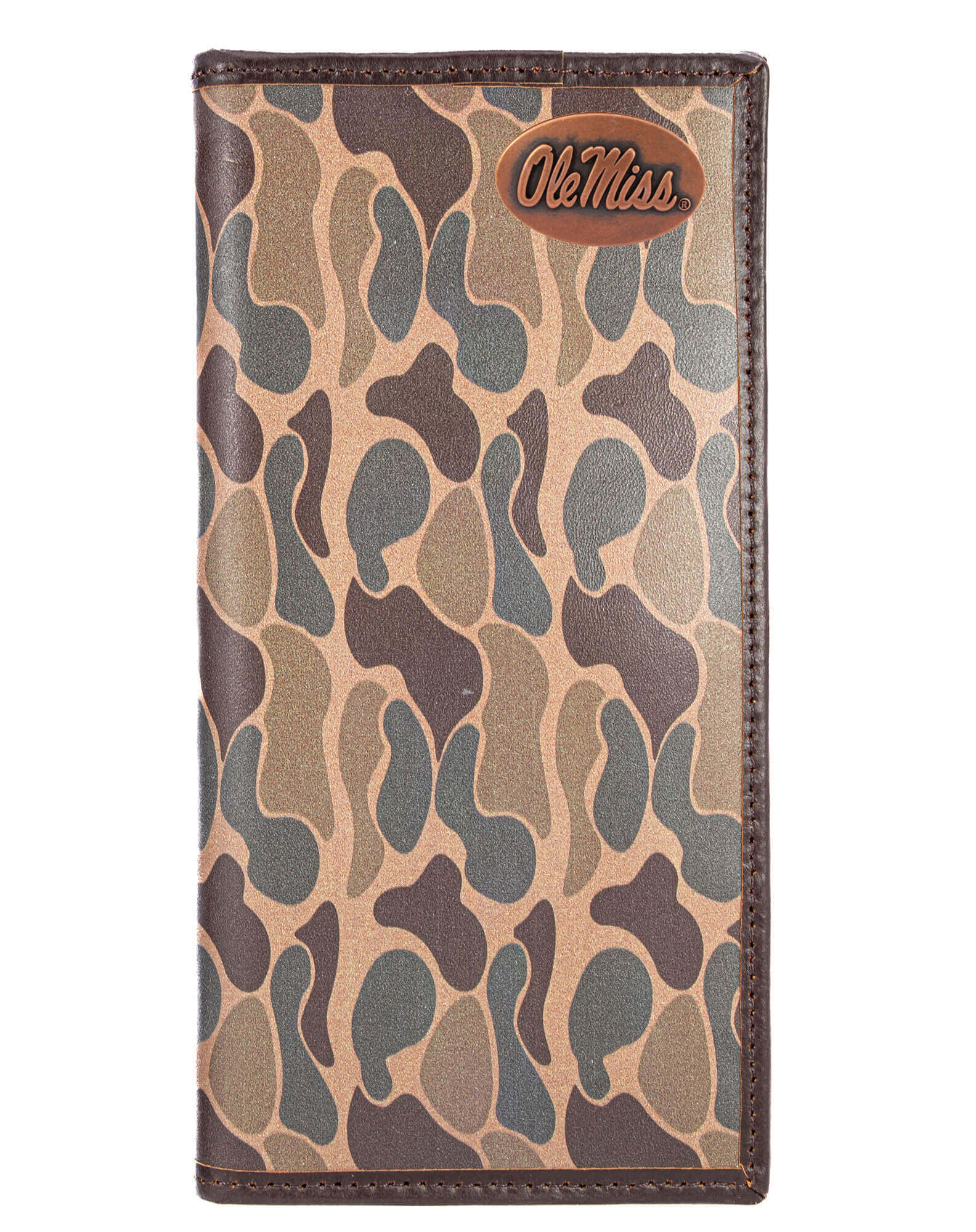 Zep-Pro Brown Old School Camo Secretary Wallet - Ole Miss