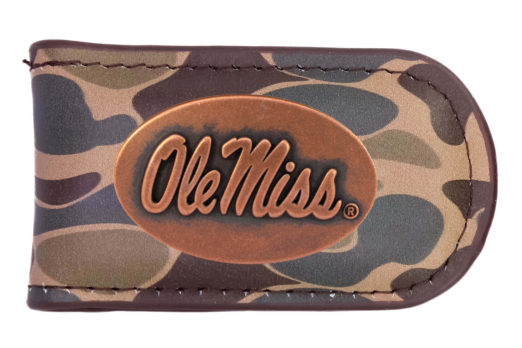 Zep-Pro Old School Brown Camo Money Clip - Ole Miss