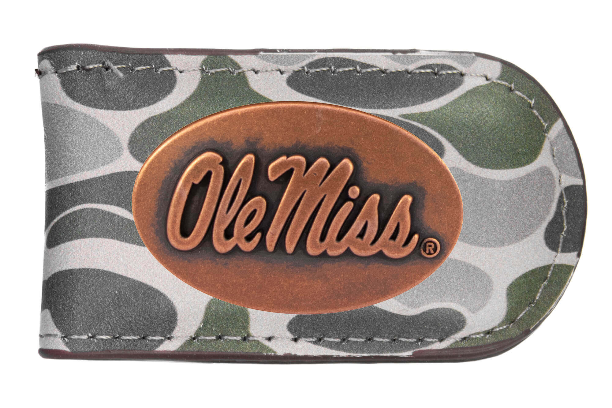 Zep-Pro Old School Green Camo Money Clip - Ole Miss
