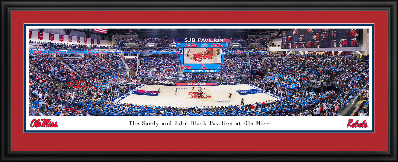 Ole Miss Basketball Pavilion Panoramic Deluxe Frame
