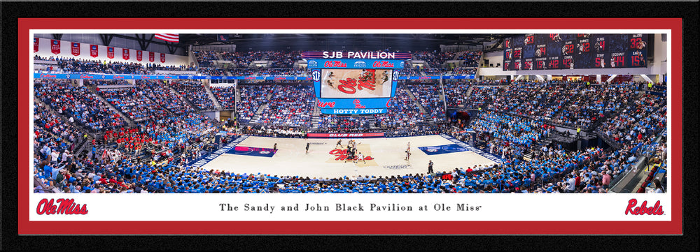 Ole Miss Basketball Pavilion Panoramic Select Frame