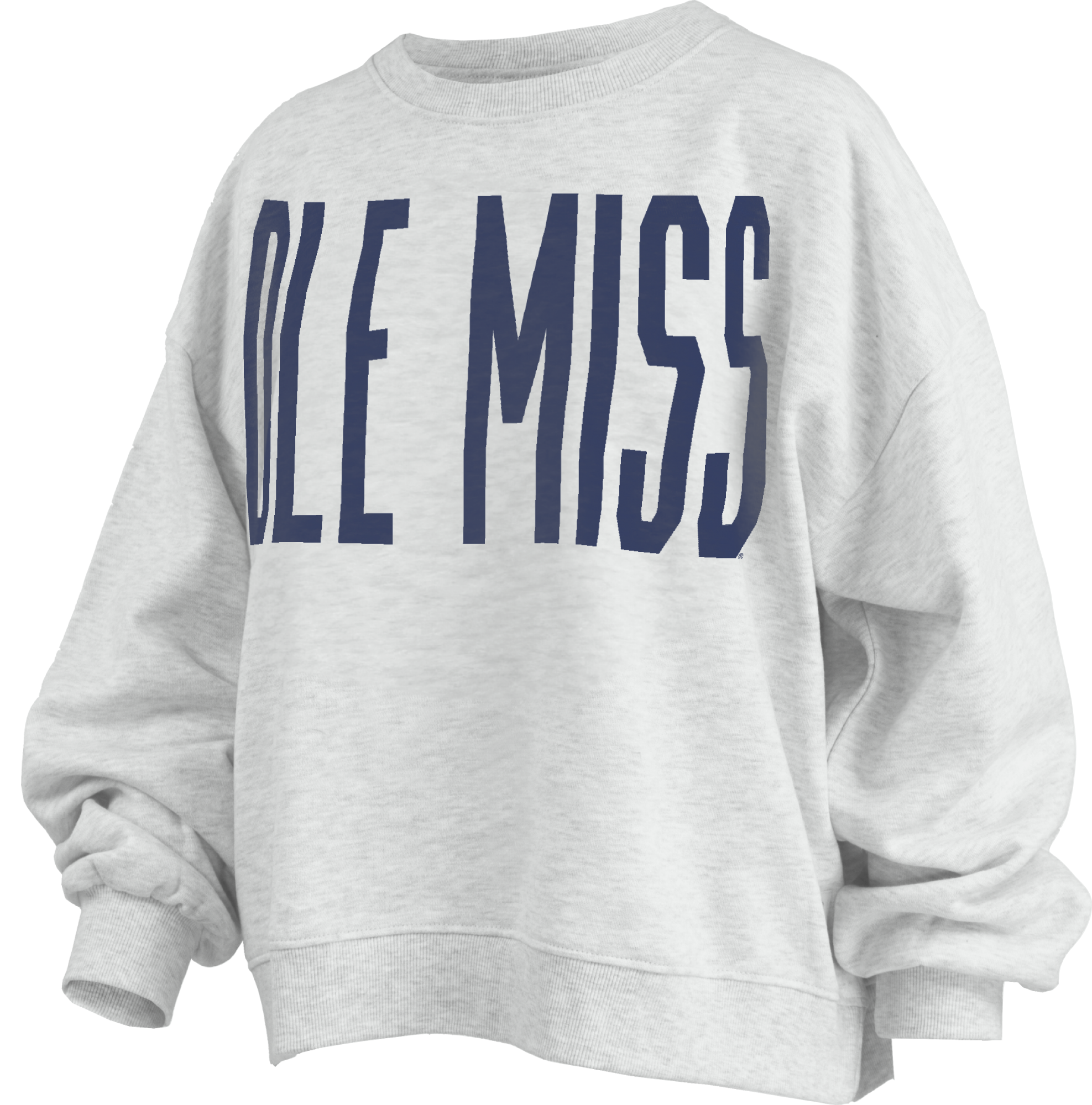 Pressbox light gray Ole Miss Crew sweatshirt