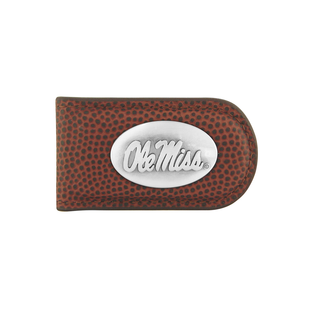 Ole Miss Leather Magnetic Money Clip