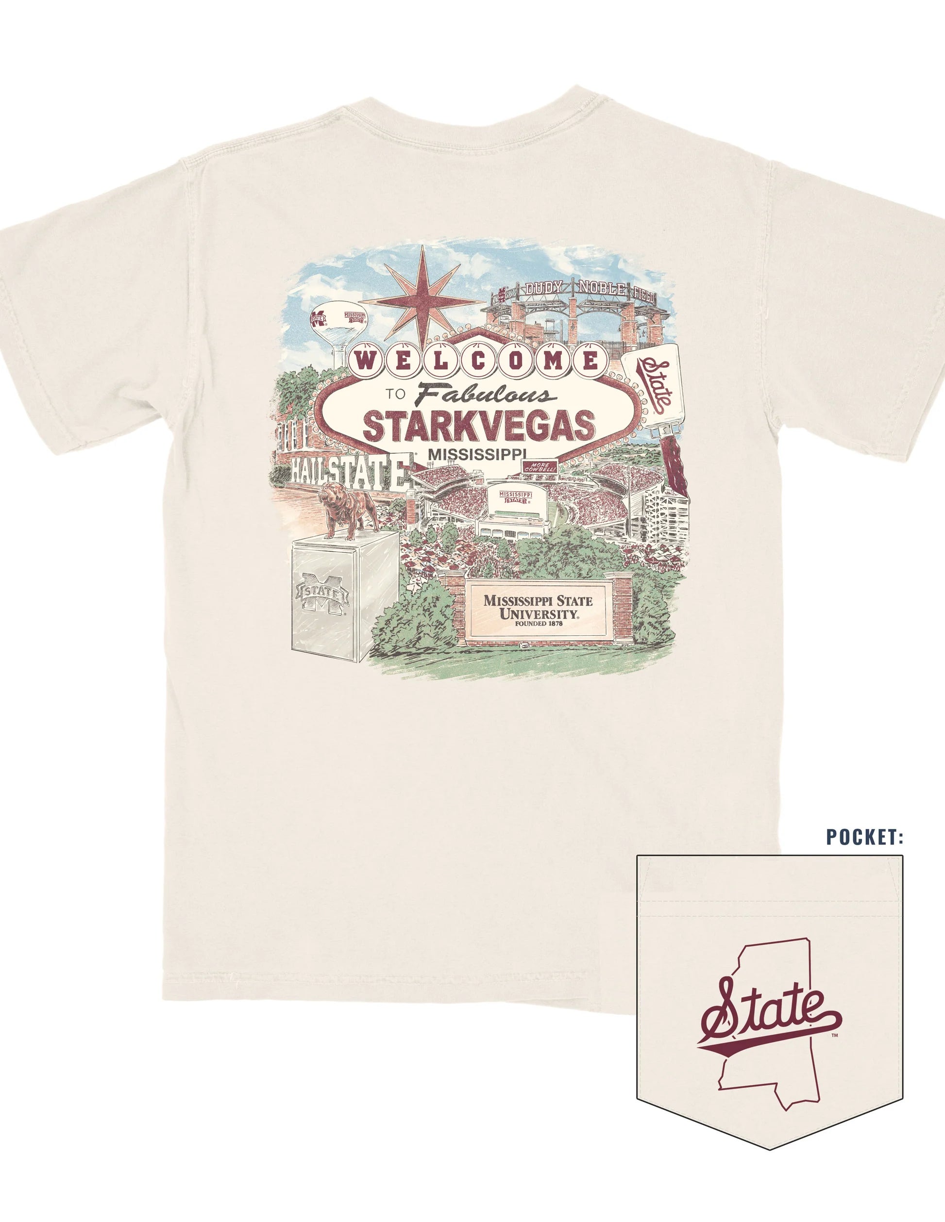 Comfort Color Mississippi State "Welcome To Starkvegas" Tee