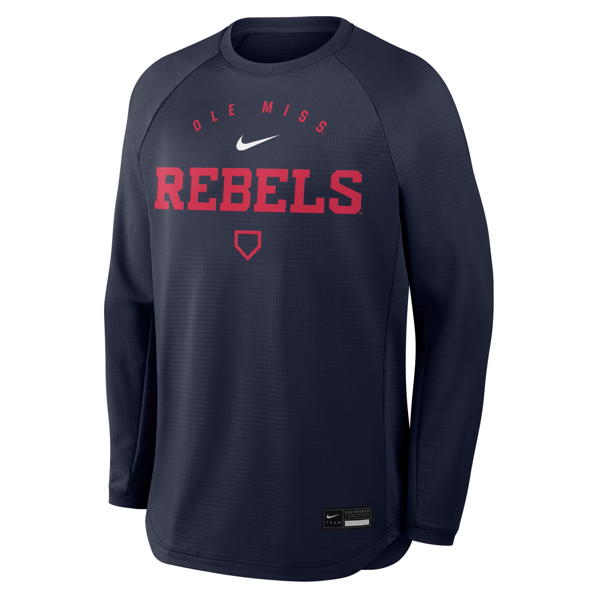 Nike Ole Miss Medium Weight Long Sleeve Crewneck