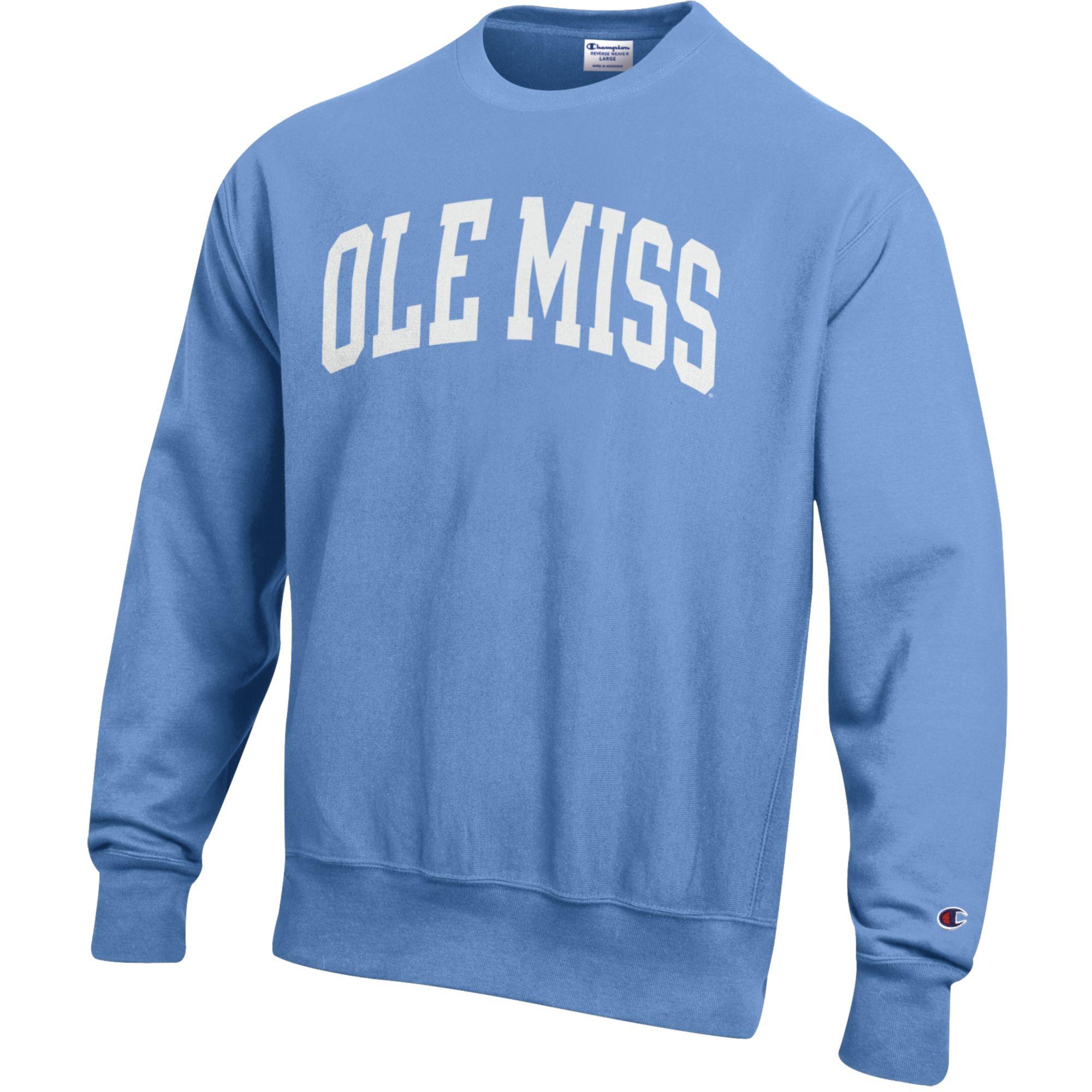 Champion Ole Miss Powder Blue Reverse Weave Sweatshirt