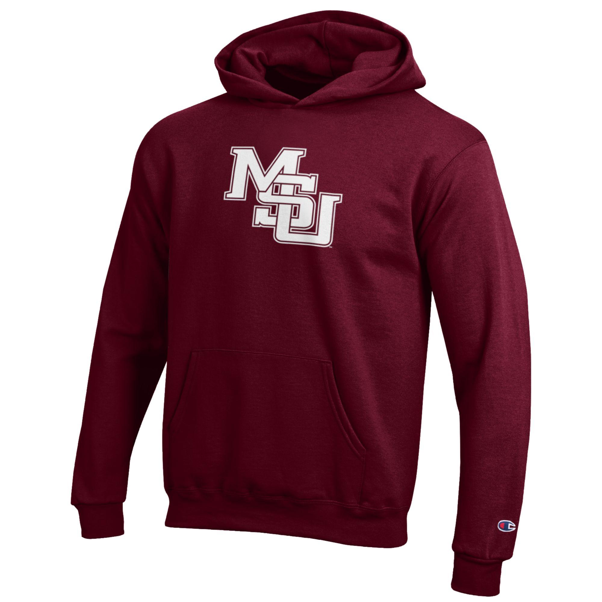 Champion Mississippi State Maroon Youth Hoodie with Interlocking MSU