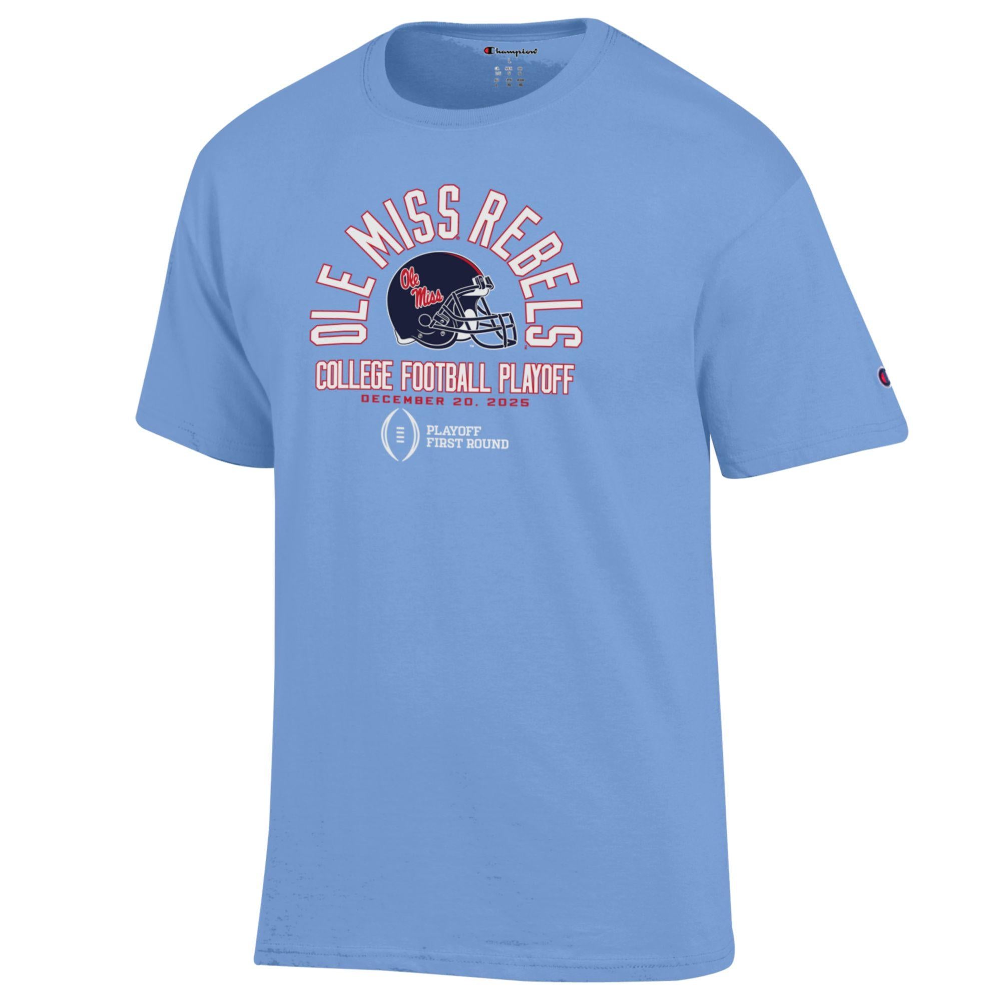Youth Champion- Short Sleeve T-Shirt- Helmet Design- Powder Blue