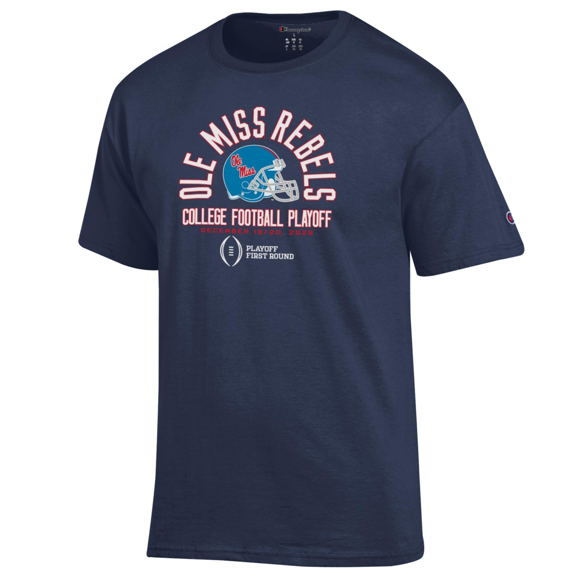 Champion- Short Sleeve T-Shirt- Helmet Design- Navy