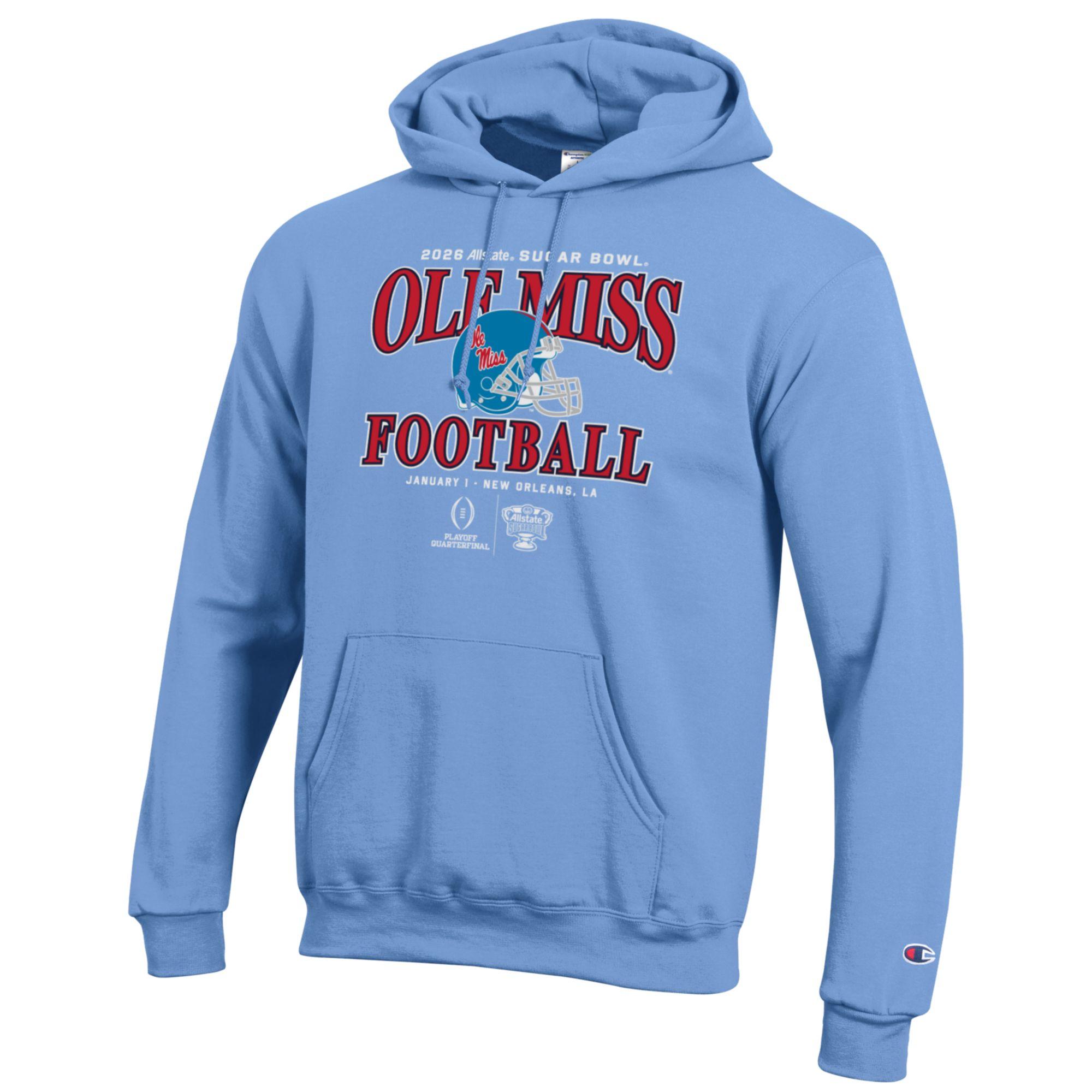Champion- Sugar Bowl Ole Miss Football Design Power Blue Hood