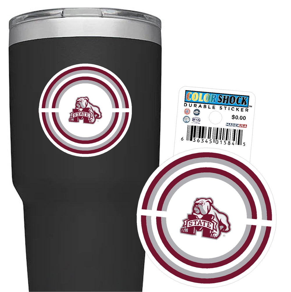 Color Shock Bulldog Round Sticker