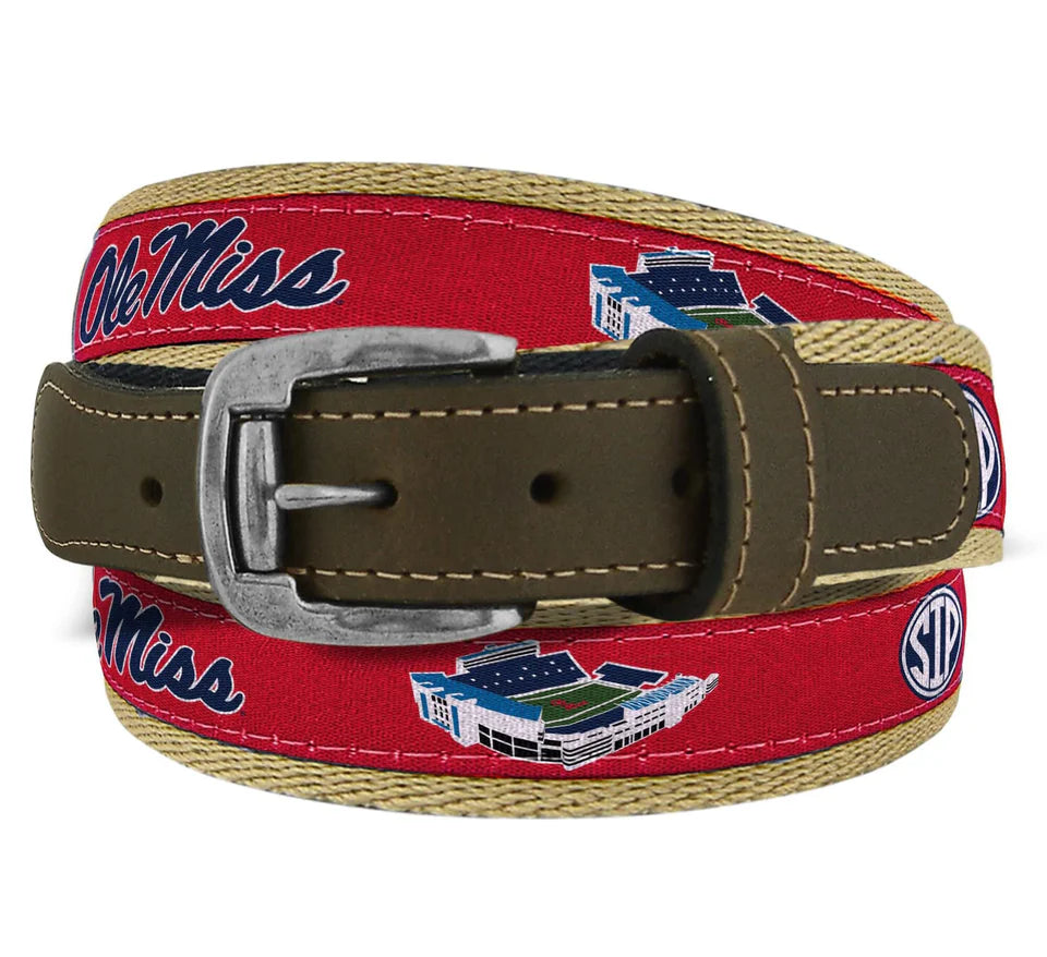 Zep-Pro Red Ole Miss Collage Belt