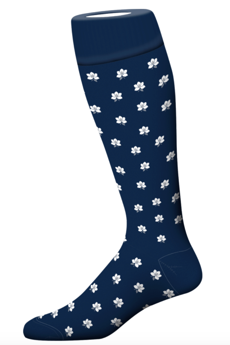 DeadSoxy Navy Magnolia Dress Sock
