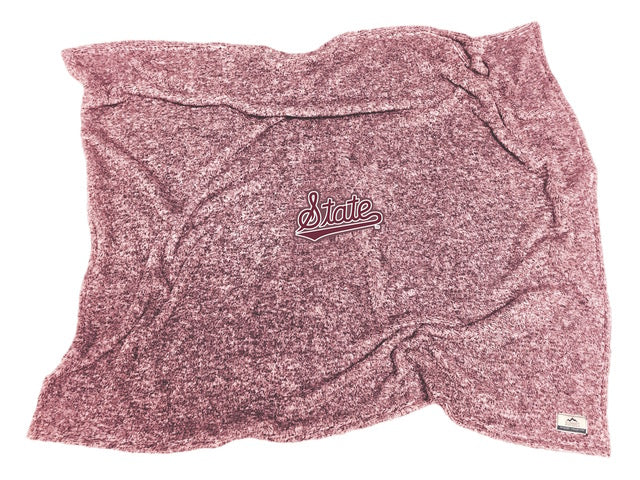 Flecked Double Plus Blanket- Maroon