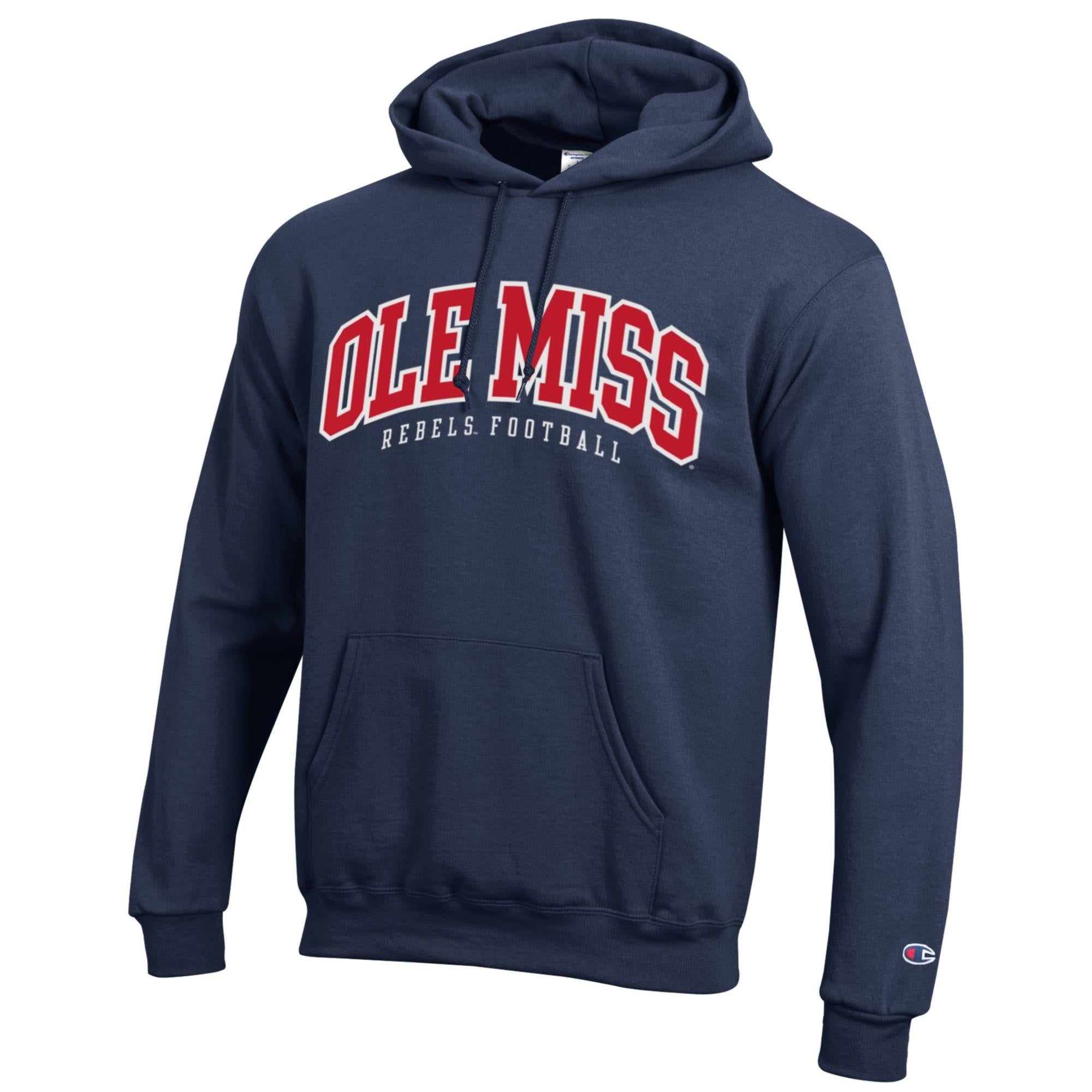 Champion Ole Miss Rebels Football Hoodie - Navy