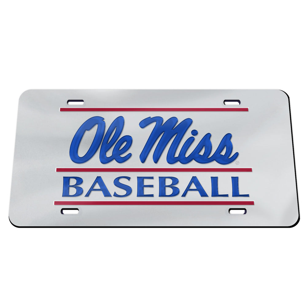 Ole Miss Baseball Acrylic License Plate