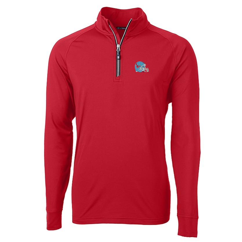 Cutter and Buck Red Helmet Logo 1/4 Zip
