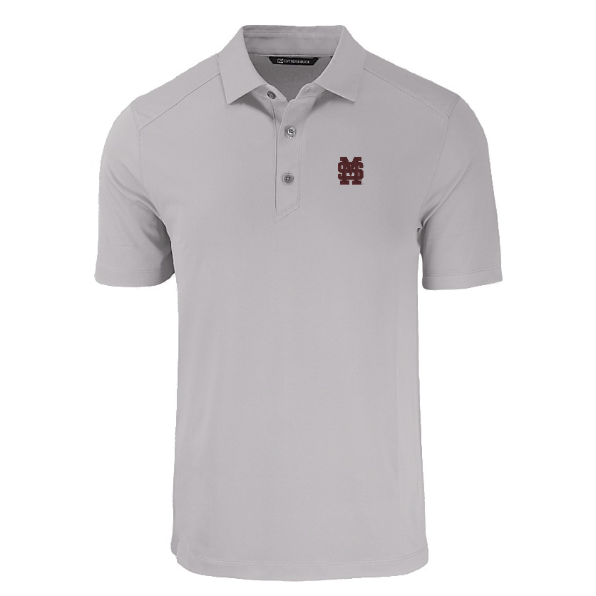Cutter and Buck Forge Eco Stretch Grey Polo with M over S logo