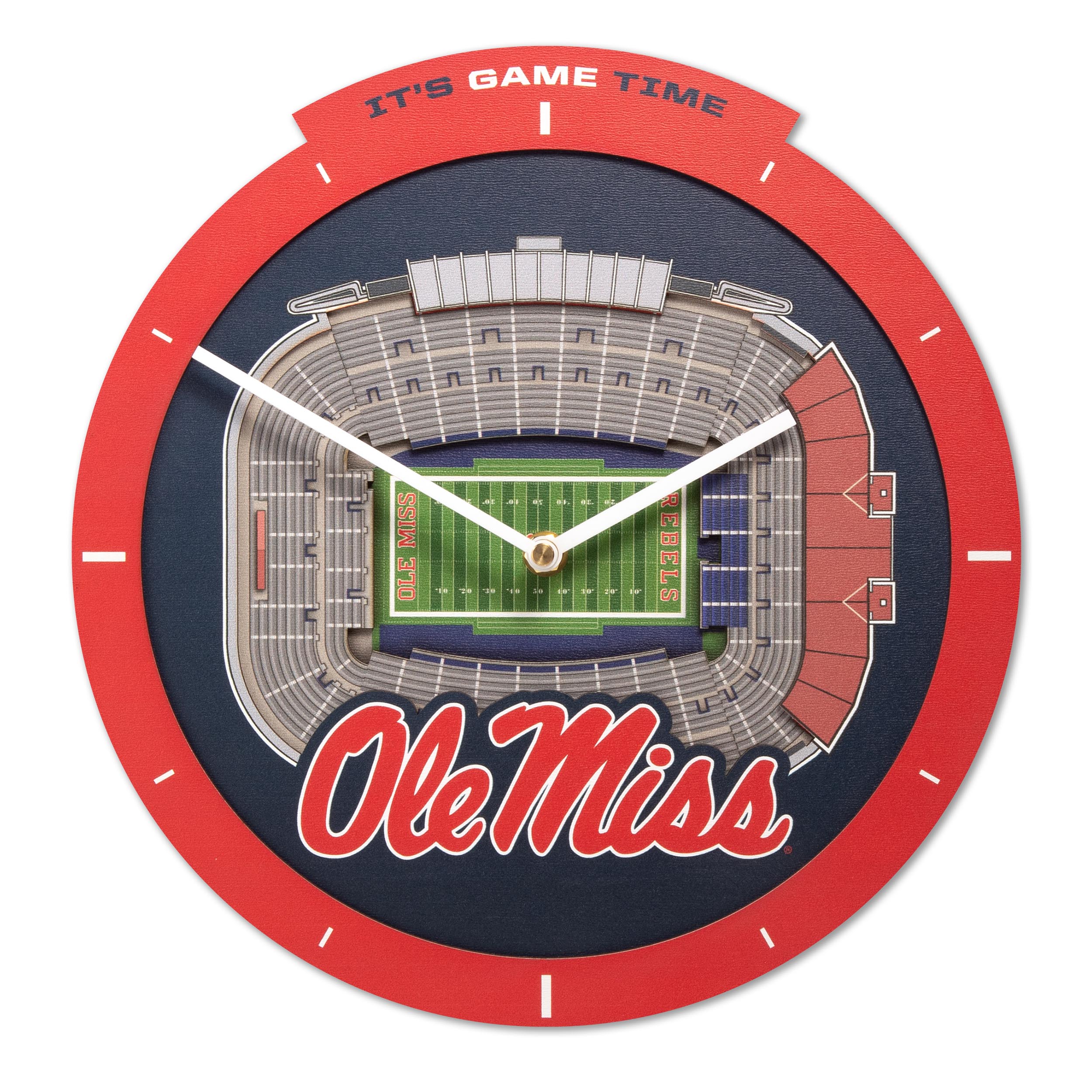 Ole Miss 3D Stadium Clock
