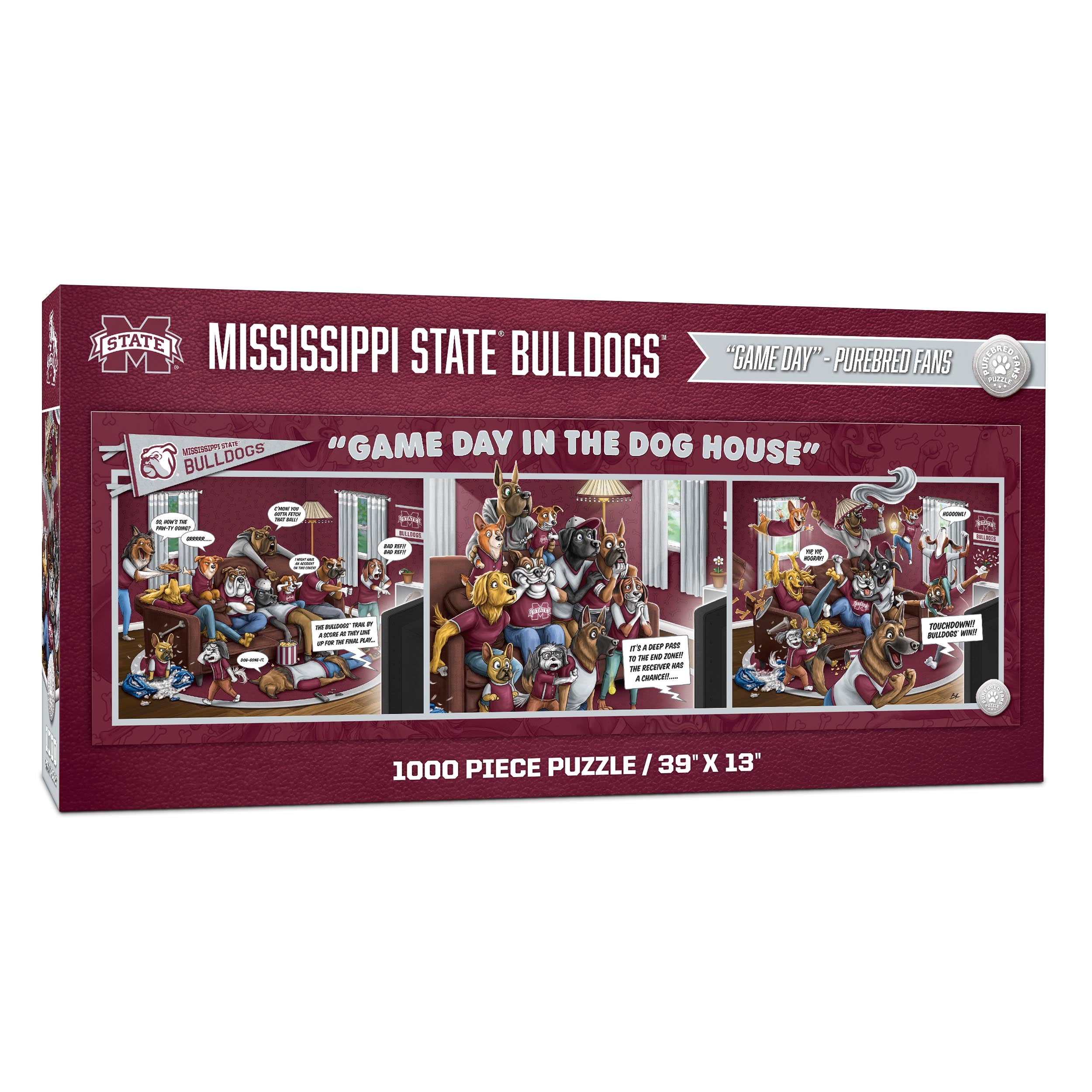 You The Fan Mississippi State 1000 Piece Puzzle - Game Day In The Dog House