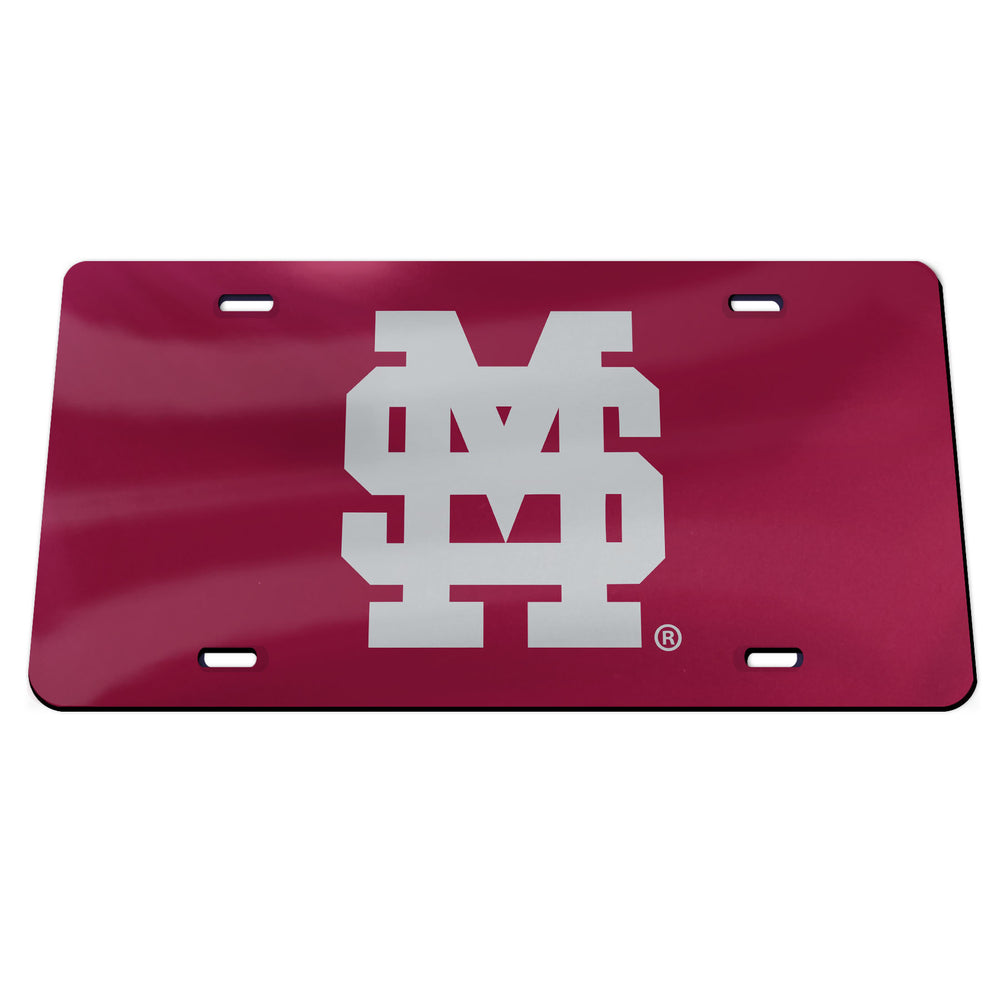 Maroon M over S Car Tag