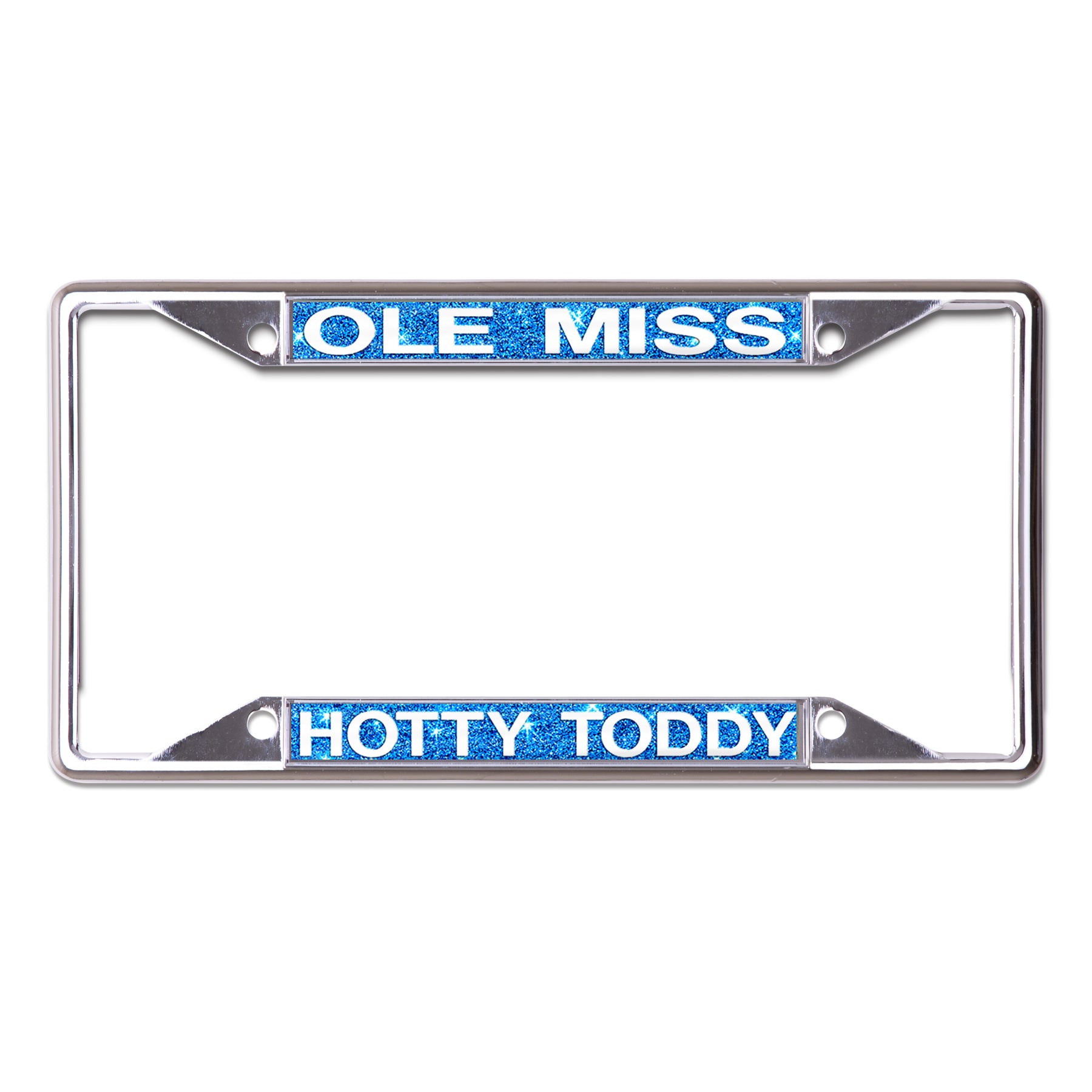 Ole Miss Glitter Car Tag Frame