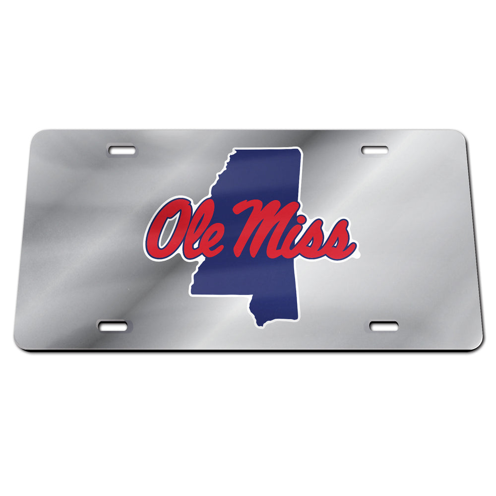 Ole Miss Rebels STATE Acrylic License Plate