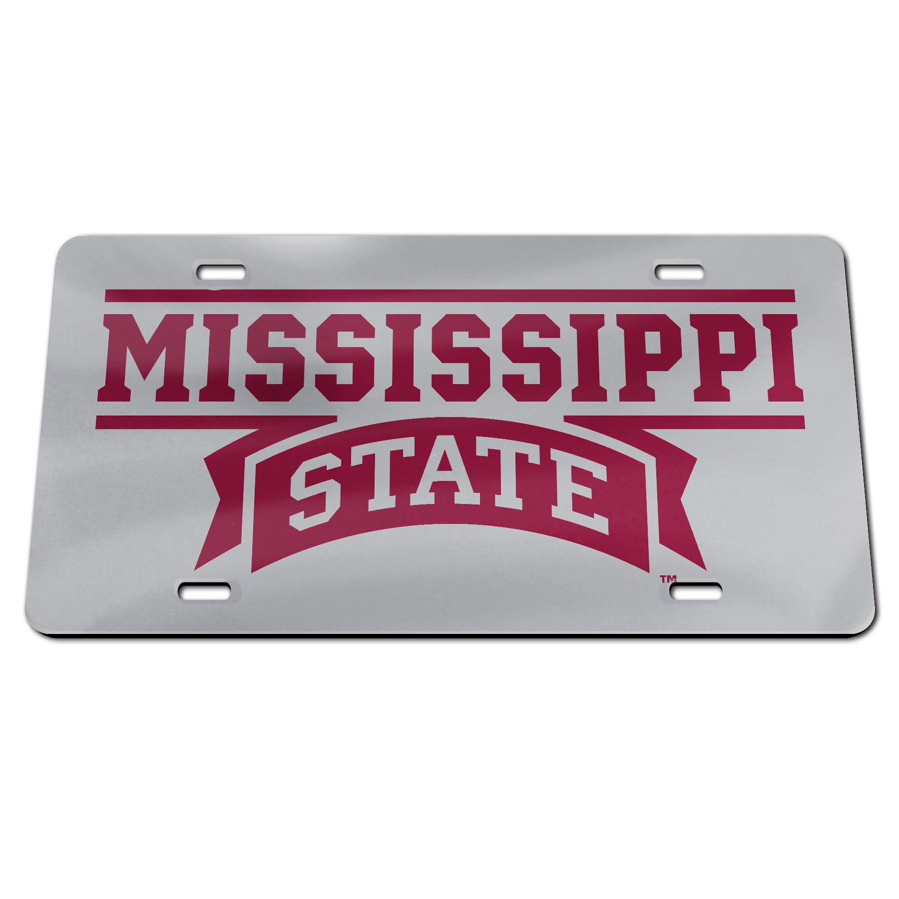 Mississippi State Silver Letter License Plate