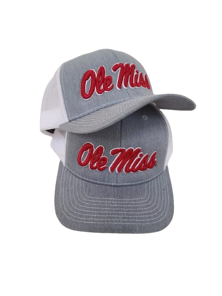 Speckle Bellies Ole Miss gray/white trucker hat