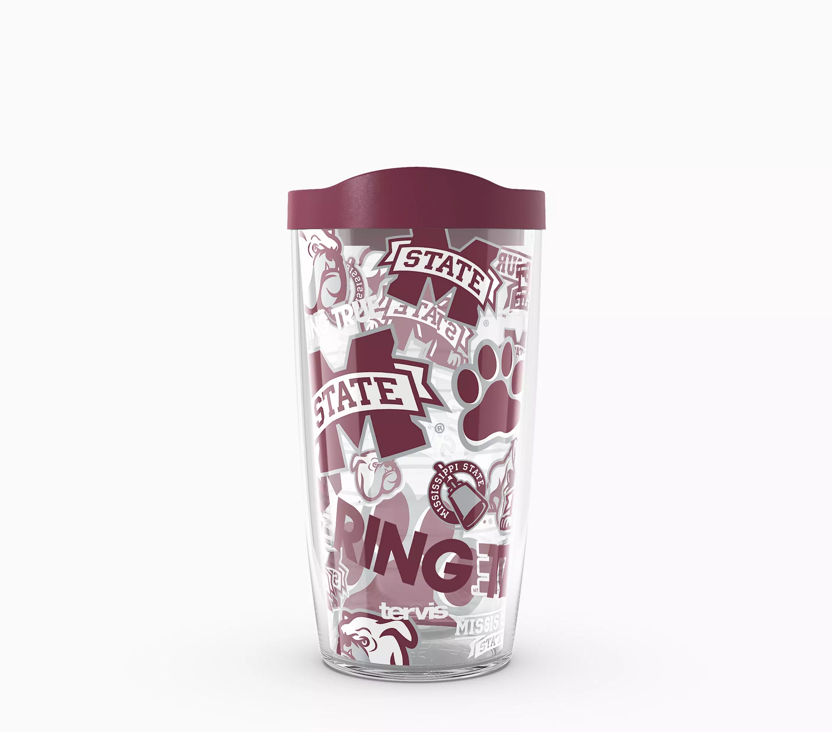 Tervis 16 Ounce Mississippi State All Over Design Tumbler