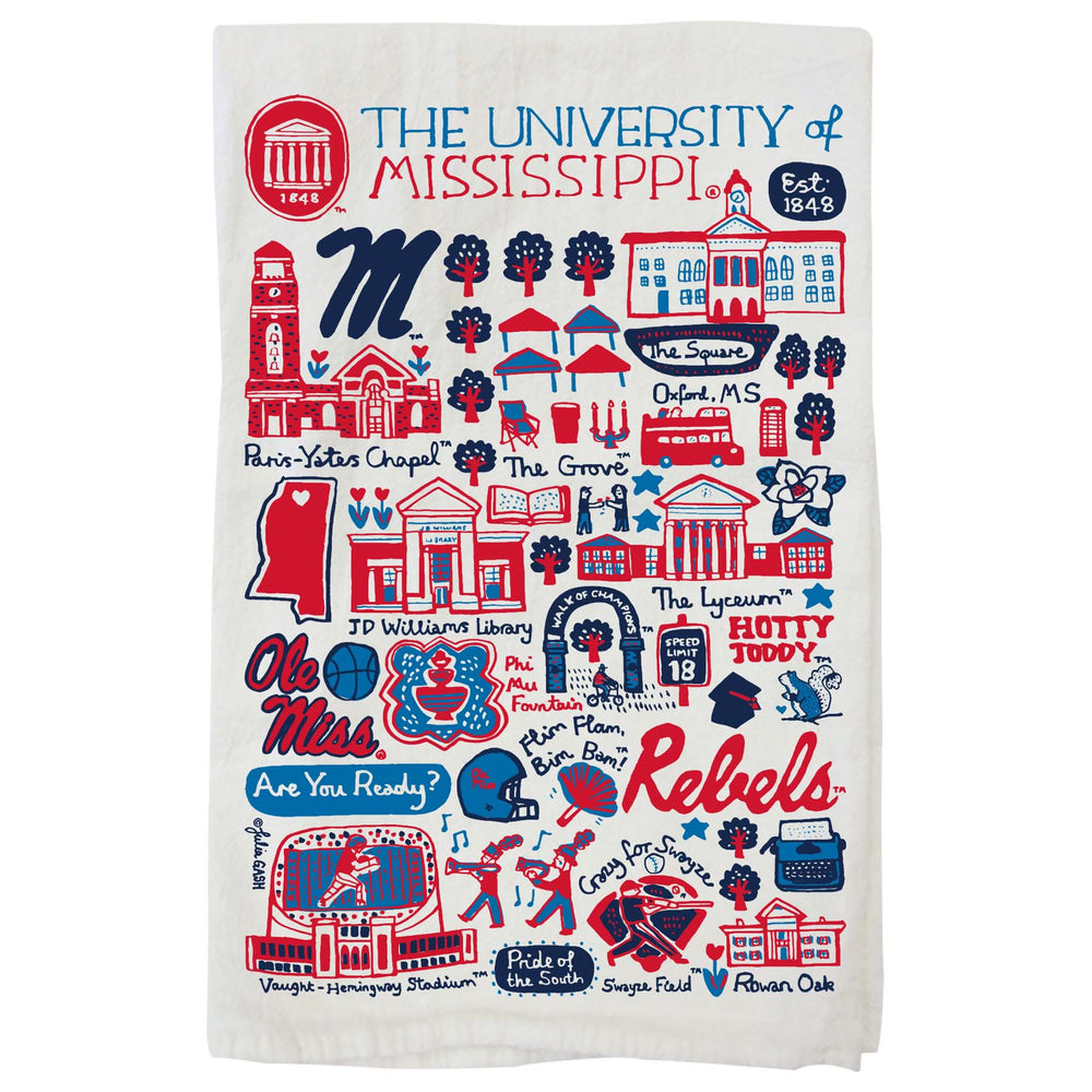 Julia Gash Ole Miss Graphic Kitchen Towel