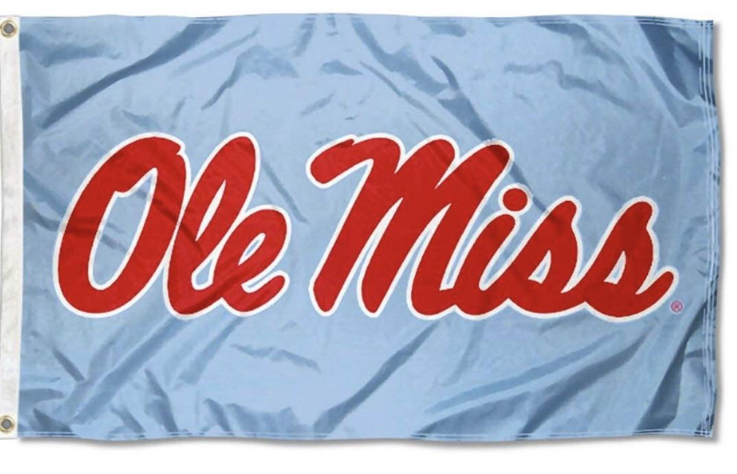  Ole Miss Powder Blue Hotty Toddy Flag : Sports & Outdoors