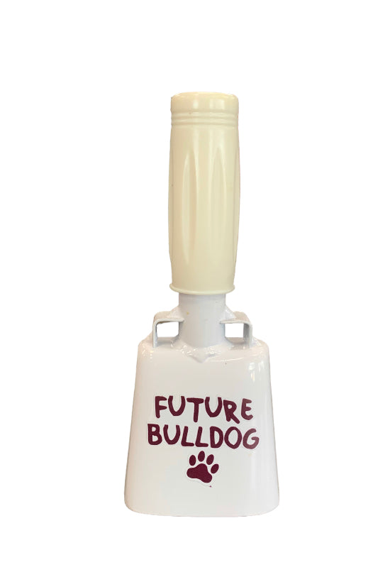 BullyBell Small White with Future Bulldog Decal
