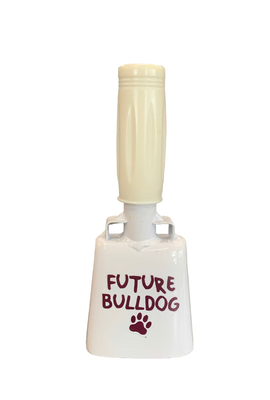 Small White Bullybell with Future Bulldog Decal for MSU Youth and Kids