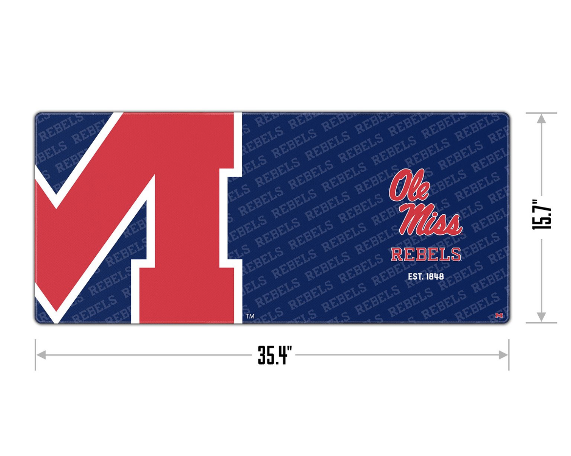 Ole Miss Non-Slip Rubber Backing Desk Pad (35.4" x 15.7")