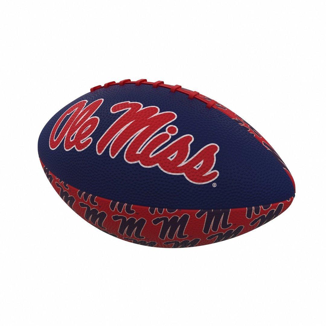 Logo Brands Ole Miss Repeating Mini Football