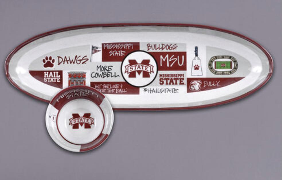 Magnolia Lane Platter with Bowl - Mississippi State Edition