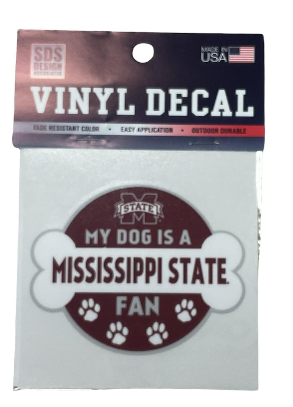 3' My Dog is a Fan Vinyl Decal - Mississippi State