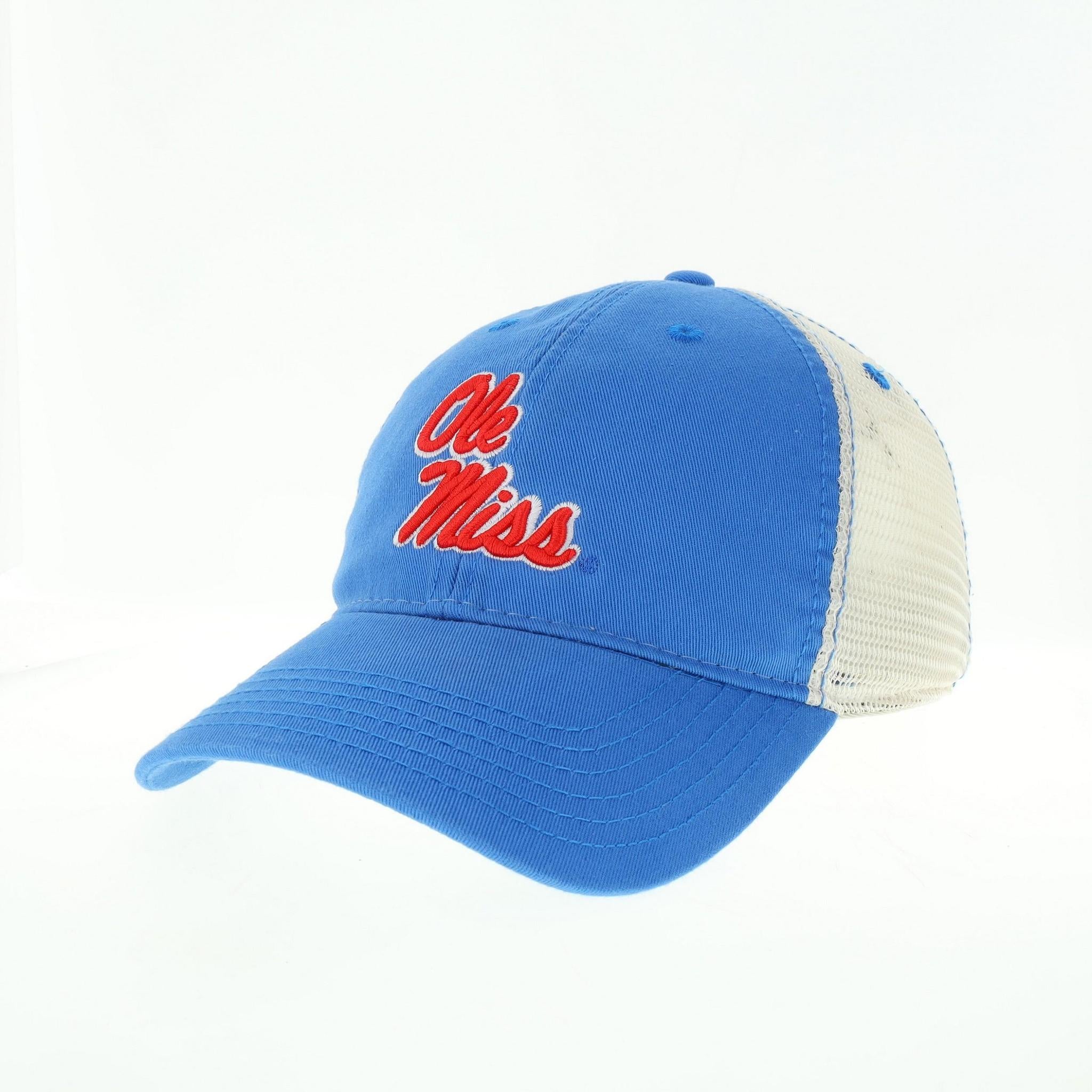 Legacy EZA Pacific Blue Trucker Hat - Ole Miss
