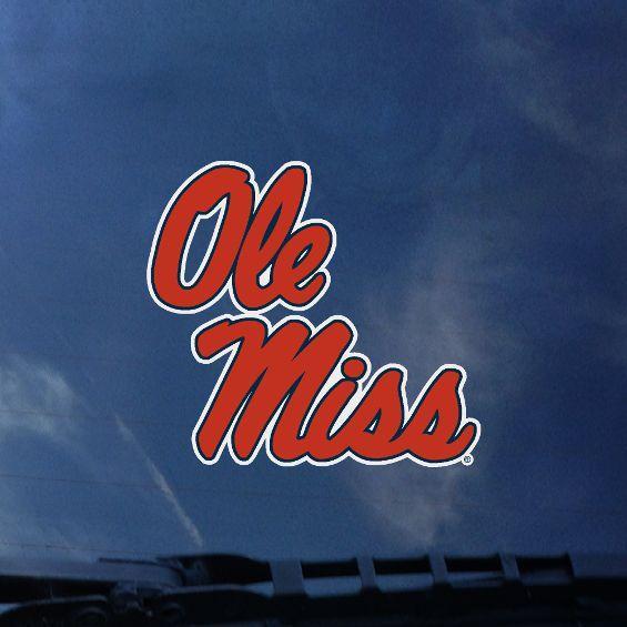 Ole Miss Color Shock Decal for Auto or Gear