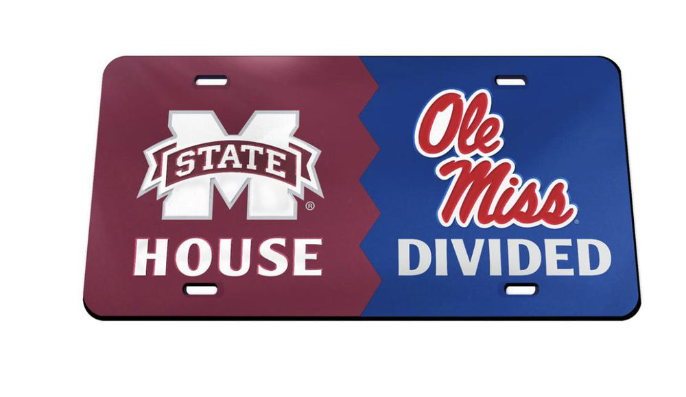 Ole Miss/Mississippi State Divided House Car Tag by Wincraft