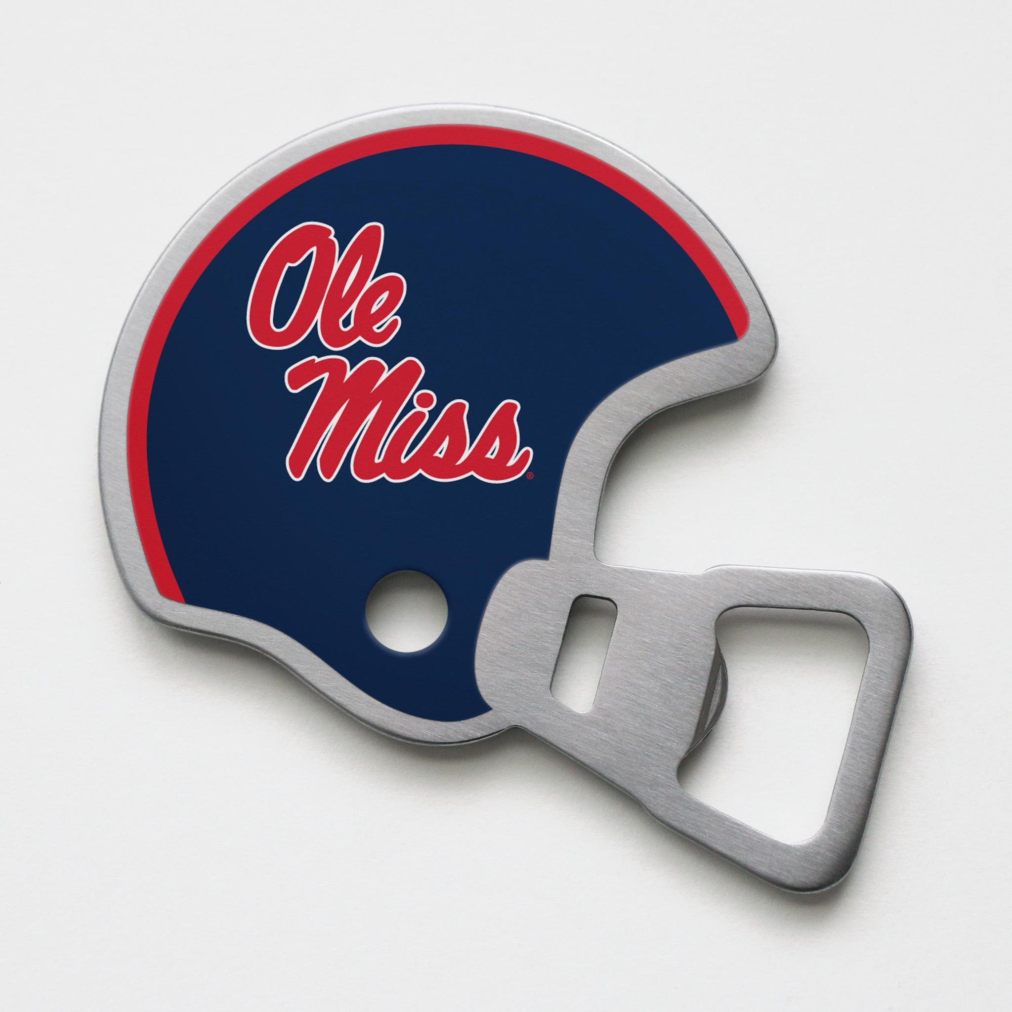 Ole Miss Helmet Bottle Opener & Fridge Magnet Set